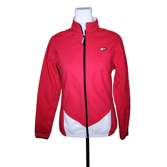 De Marchi Cycling Jacket Pockets Womens Size M Red Full Zip - Picture 1 of 9